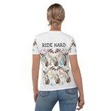 gifts for cyclists. Floral tshirt with aussie native flowers