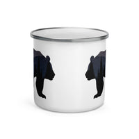 Bear In The Woods Enamel Mug Cyclist Gift