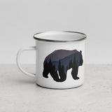 Bear In The Woods Enamel Mug Cyclist Gift