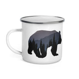 Bear In The Woods Enamel Mug Cyclist Gift