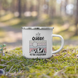 Enamel Mug QOM Cyclist Gift