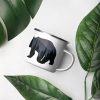 Bear In The Woods Enamel Mug Cyclist Gift