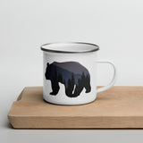 Bear In The Woods Enamel Mug Cyclist Gift