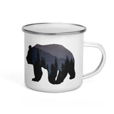 Bear In The Woods Enamel Mug Cyclist Gift