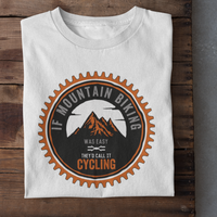 Cycling Badge Design T-Shirt For Mad Mountain Bikers