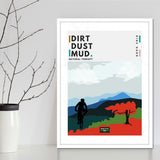 Mountain bike and road cyclist wall art poster series. Cycling art prints and MTB posters designed for wall decor for art mad cyclists.