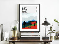 Mountain bike and road cyclist wall art poster series. Cycling art prints and MTB posters designed for wall decor for art mad cyclists.