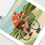 Mountain bike and road cyclist wall art poster series. Cycling art prints and MTB posters designed for wall decor for art mad cyclists.
