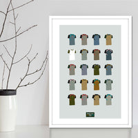Mountain bike and road cyclist wall art poster series. 'Nothing To Wear' art prints and MTB posters designed for wall decor for mad cyclists
