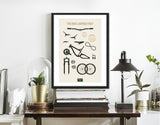 Mountain bike and road cyclist wall art poster series. Cycling art prints and MTB posters designed for wall decor for art mad cyclists.