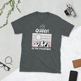queen of the mountains grey and pink t-shirt