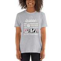 queen of the mountains silver and pink t-shirt