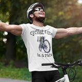 cyclist plus one is a race joke t shirt