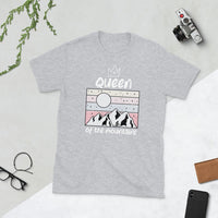 queen of the mountains silver and pink t-shirt