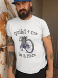 cyclist plus one is a race joke t shirt under $50