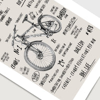 cycling slogan and quotes art poster