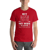 dad joke cycling t-shirt with fun biking quote