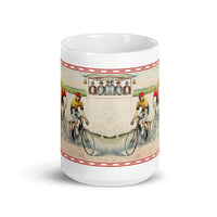 unique cyclists gifts. Collectable cycling illustration of cycling race